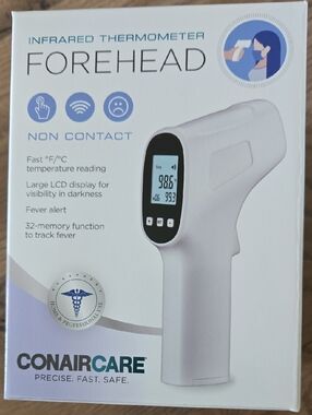 White Non-Contact Infrared Forehead Thermometer